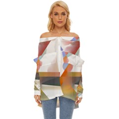 Abstract T- Shirt Pink Colorful Abstract Minimalism T- Shirt Off Shoulder Chiffon Pocket Shirt by maxcute