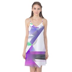 Abstract T- Shirt Purple Northern Lights Colorful Abstract T- Shirt Camis Nightgown  by maxcute