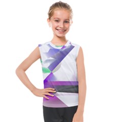 Abstract T- Shirt Purple Northern Lights Colorful Abstract T- Shirt Kids  Mesh Tank Top by maxcute