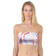 Abstractart T- Shirt Abstract Forest In Pink T- Shirt Bandeau Top