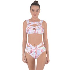 Abstractart T- Shirt Abstract Forest In Pink T- Shirt Bandaged Up Bikini Set 