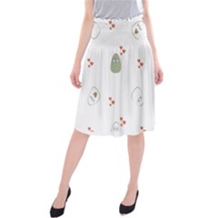 Avocado T- Shirtavocado Pattern T- Shirt Midi Beach Skirt by maxcute