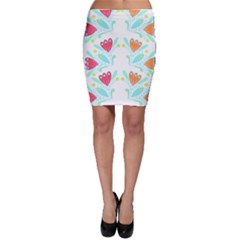 Batik T- Shirt Batik Flower Pattern 5 Bodycon Skirt by maxcute