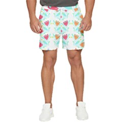 Batik T- Shirt Batik Flower Pattern 5 Men s Runner Shorts