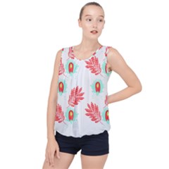 Batik T- Shirt Batik Flowers Pattern 17 Bubble Hem Chiffon Tank Top by maxcute