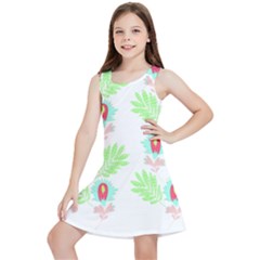 Batik T- Shirt Batik Flowers Pattern 18 Kids  Lightweight Sleeveless Dress by maxcute