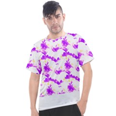 Bats Pattern T- Shirt White Bats And Bows Pink Yellow T- Shirt Men s Sport Top by maxcute