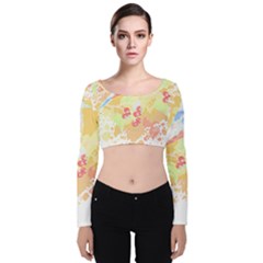 Bird Lover T- Shirtbird T- Shirt (17) Velvet Long Sleeve Crop Top by maxcute