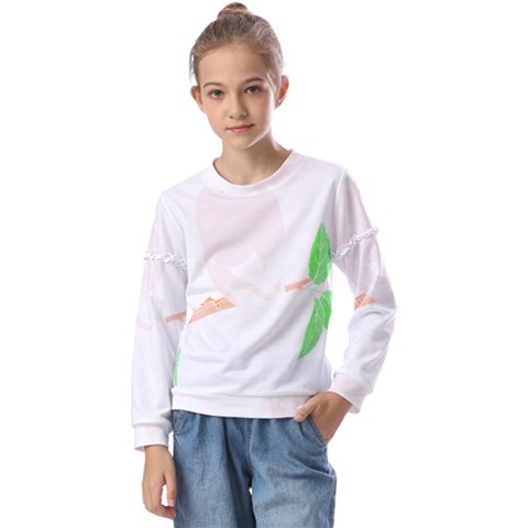 Bird Lover T- Shirtbird T- Shirt (19) Kids  Long Sleeve Tee With Frill  by maxcute