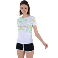 Bird Lover T- Shirtbird T- Shirt (23) Back Circle Cutout Sports Tee by maxcute