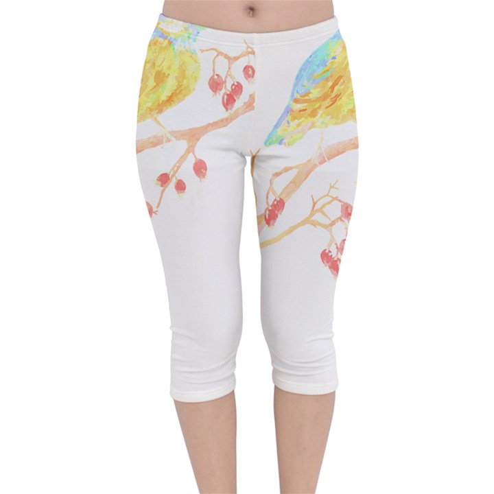 Bird Lover T- Shirtbird T- Shirt (24) Velvet Capri Leggings 