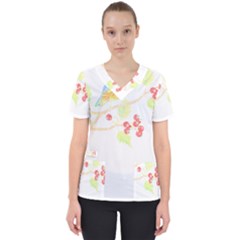 Bird Lover T- Shirtbird T- Shirt (28) Women s V-neck Scrub Top by maxcute