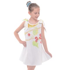 Bird Lover T- Shirtbird T- Shirt (28) Kids  Tie Up Tunic Dress