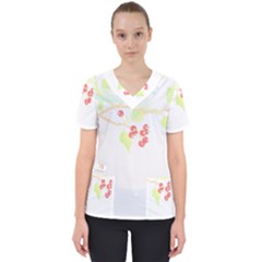 Bird Lover T- Shirtbird T- Shirt (32) Women s V-neck Scrub Top by maxcute