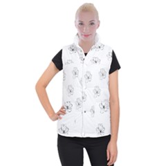 Black And White Pattern T- Shirt Black And White Pattern 11 Women s Button Up Vest by maxcute