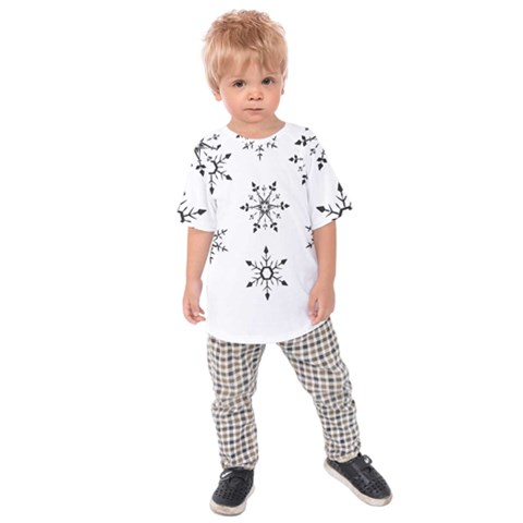 Black And White Pattern T- Shirt Black And White Pattern 12 Kids  Raglan Tee by maxcute