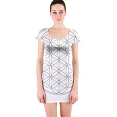 Black And White Pattern T- Shirt Black And White Pattern 2 Short Sleeve Bodycon Dress by maxcute