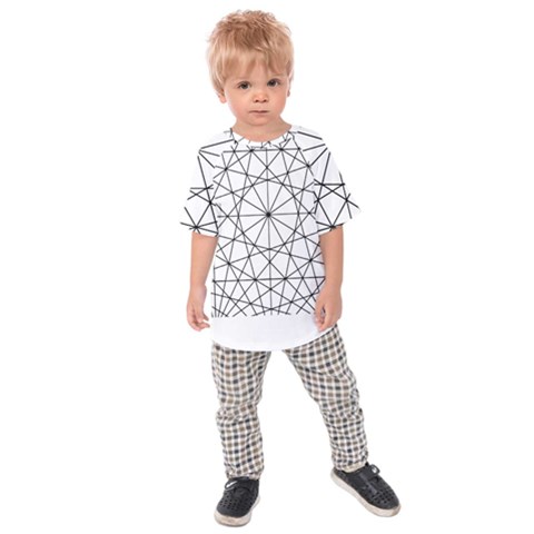 Black And White Pattern T- Shirt Black And White Pattern 8 Kids  Raglan Tee by maxcute