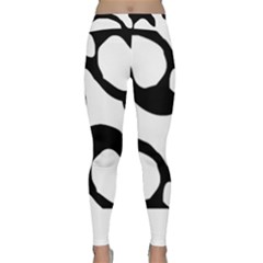 Black And White Swirl Pattern T- Shirt Black And White Swirl Pattern T- Shirt Classic Yoga Leggings by maxcute