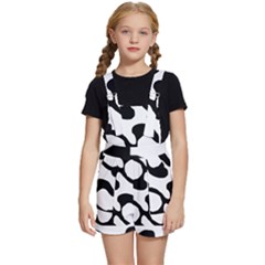 Black And White Swirl Pattern T- Shirt Black And White Swirl Pattern T- Shirt Kids  Short Overalls by maxcute