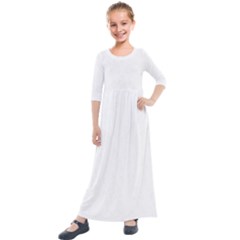 Black And White T- Shirt Forest Pattern T- Shirt Kids  Quarter Sleeve Maxi Dress by maxcute