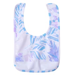 Blue T- Shirt Blue Tropical Pattern T- Shirt Baby Bib by maxcute