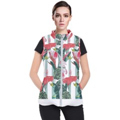 Botanical T- Shirt Botanical Attractive Cardinal Flowers T- Shirt Women s Puffer Vest by maxcute