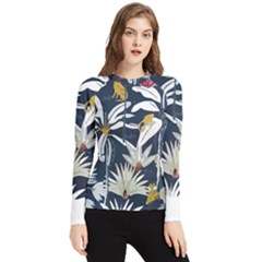 Botanical T- Shirt Botanical Creative Florida Beans T- Shirt Women s Long Sleeve Rash Guard