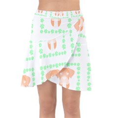 Boxer Dog Pattern T- Shirt Boxer Dog Pattern T- Shirt Wrap Front Skirt by maxcute