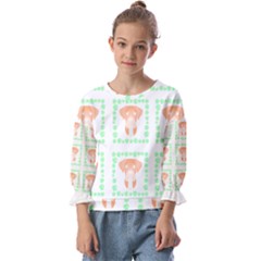 Boxer Dog Pattern T- Shirt Boxer Dog Pattern T- Shirt Kids  Cuff Sleeve Top