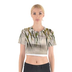 Branches T- Shirt Green Leaves, Branches, Green, Wallart, Summer, Nature, Digital, Art, Minimal, Tro Cotton Crop Top by maxcute