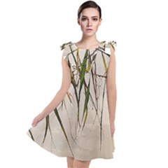 Branches T- Shirt Green Leaves, Branches, Green, Wallart, Summer, Nature, Digital, Art, Minimal, Tro Tie Up Tunic Dress by maxcute