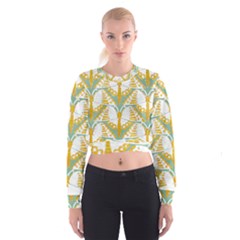 Butterflies T- Shirt Butterflies Pattern T- Shirt Cropped Sweatshirt