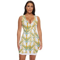 Butterflies T- Shirt Butterflies Pattern T- Shirt Draped Bodycon Dress