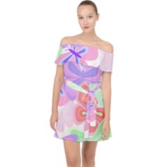 Butterflies T- Shirt Butterfly Party T- Shirt Off Shoulder Chiffon Dress by maxcute