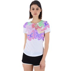 Butterflies T- Shirt Kaleidoscope Of Butterflies T- Shirt Back Cut Out Sport Tee by maxcute