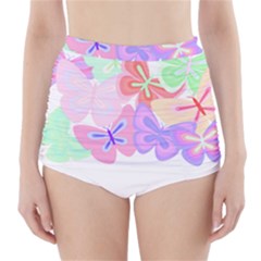 Butterflies T- Shirt Kaleidoscope Of Butterflies T- Shirt High-waisted Bikini Bottoms by maxcute