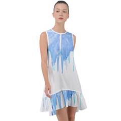 Butterfly Art T- Shirtmelting Butterfly Blue Wings Art  Design T- Shirt Frill Swing Dress by maxcute