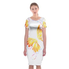 Butterfly Design T- Shirtbutterfly T- Shirt (1) Classic Short Sleeve Midi Dress by maxcute