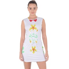 Butterfly Garden Flowers Pattern T- Shirt Butterfly Garden Flowers Pattern T- Shirt Lace Up Front Bodycon Dress by maxcute