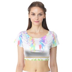 Butterfly Lover T- Shirtbutterfly T- Shirt Short Sleeve Crop Top by maxcute