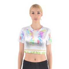 Butterfly Lover T- Shirtbutterfly T- Shirt Cotton Crop Top by maxcute