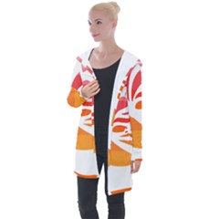 Butterfly T- Shirt Butterfly Orange Red Gradient T- Shirt Longline Hooded Cardigan by maxcute