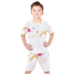 Cat Pattern T- Shirt Pattern Of Cats Playing With Toys T- Shirt Kids  Tee And Shorts Set by maxcute