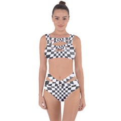 Checkerboard T- Shirt Watercolor Psychedelic Checkerboard T- Shirt Bandaged Up Bikini Set  by maxcute