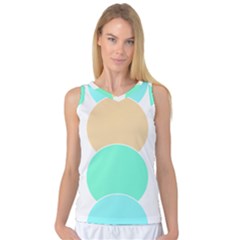 Circle T- Shirt Geo Metric Hues T- Shirt Women s Basketball Tank Top by maxcute