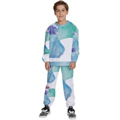 Colourful Pattern T- Shirt Colourful Watercolor Rainbow Bubbles T- Shirt Kids  Sweatshirt Set by maxcute