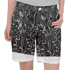 Cool Design Art T- Shirt Black And White Damascus Abstract Pattern T- Shirt Pocket Shorts by maxcute