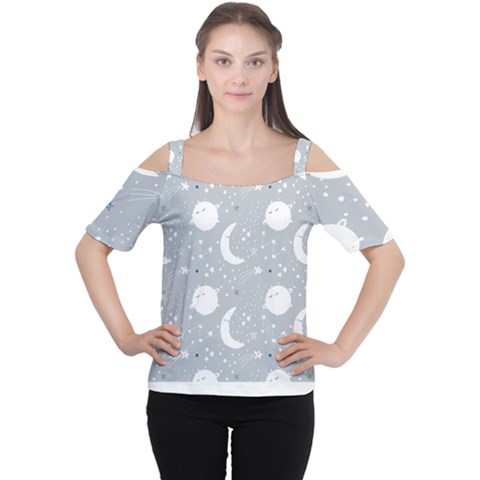 Cosmos T- Shirt Cute Baby Cosmic Pattern 7 Cutout Shoulder Tee by maxcute