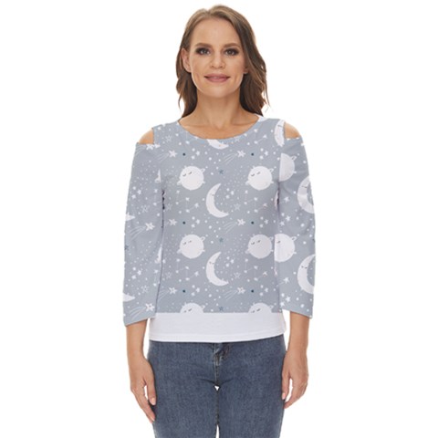Cosmos T- Shirt Cute Baby Cosmic Pattern 7 Cut Out Wide Sleeve Top by maxcute